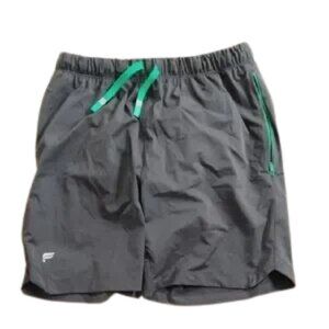 Fabletics Men's Small Black Athletic Shorts with Green Accents